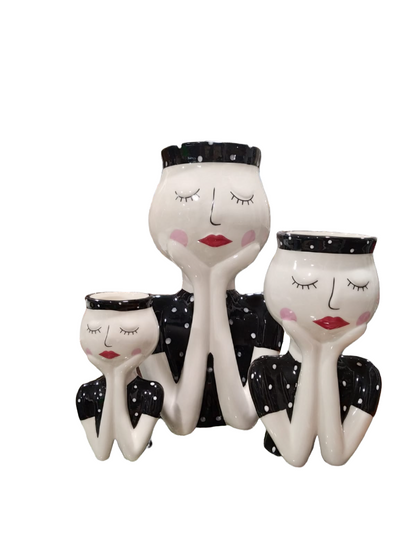 Vaso in ceramica smaltata "Lady"