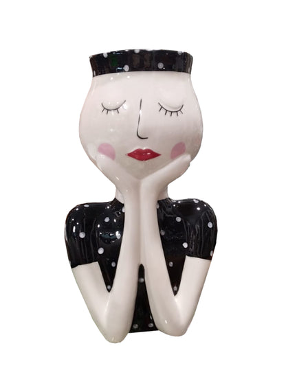 Vaso in ceramica smaltata "Lady" medio