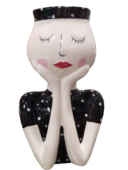 Vaso in ceramica smaltata "Lady" grande
