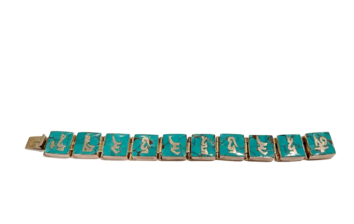 Bracciale in argento e turchese