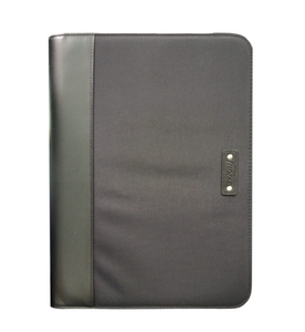 Portablocco in tessuto tecnico e pelle con calcolatrice A4 Flipped Folio Filofax