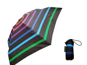 Ombrello tascabile "Ultra Mini Multicolor Stripe" Happy Rain (disponibile in quattro varianti)