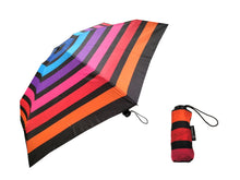 Carica l&#39;immagine nel visualizzatore di Gallery, Ombrello tascabile &quot;Ultra Mini Multicolor Stripe&quot; Happy Rain (disponibile in quattro varianti)
