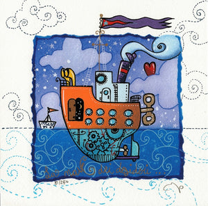 Grafica di Andrea Agostini "La nave dei desideri"