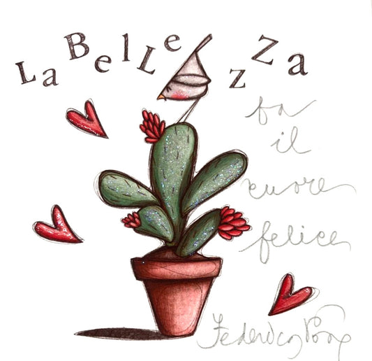 Grafica di Federica Porro: La bellezza fa il cuore felice"
