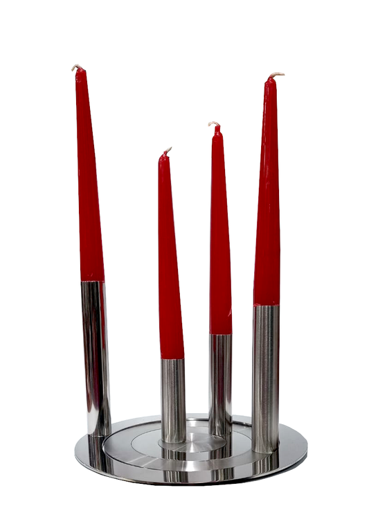 Candelabro dell'avvento in acciaio