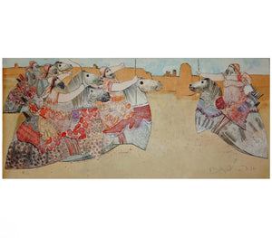 Grafica incorniciata di Dariush "Quattro cavalieri"