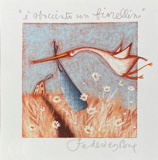 Grafica di Federica Porro: "E' sbocciato un fiorellino"
