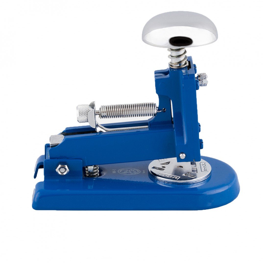 Cucitrice da scrivania in metallo laccato nero con finiture cromate