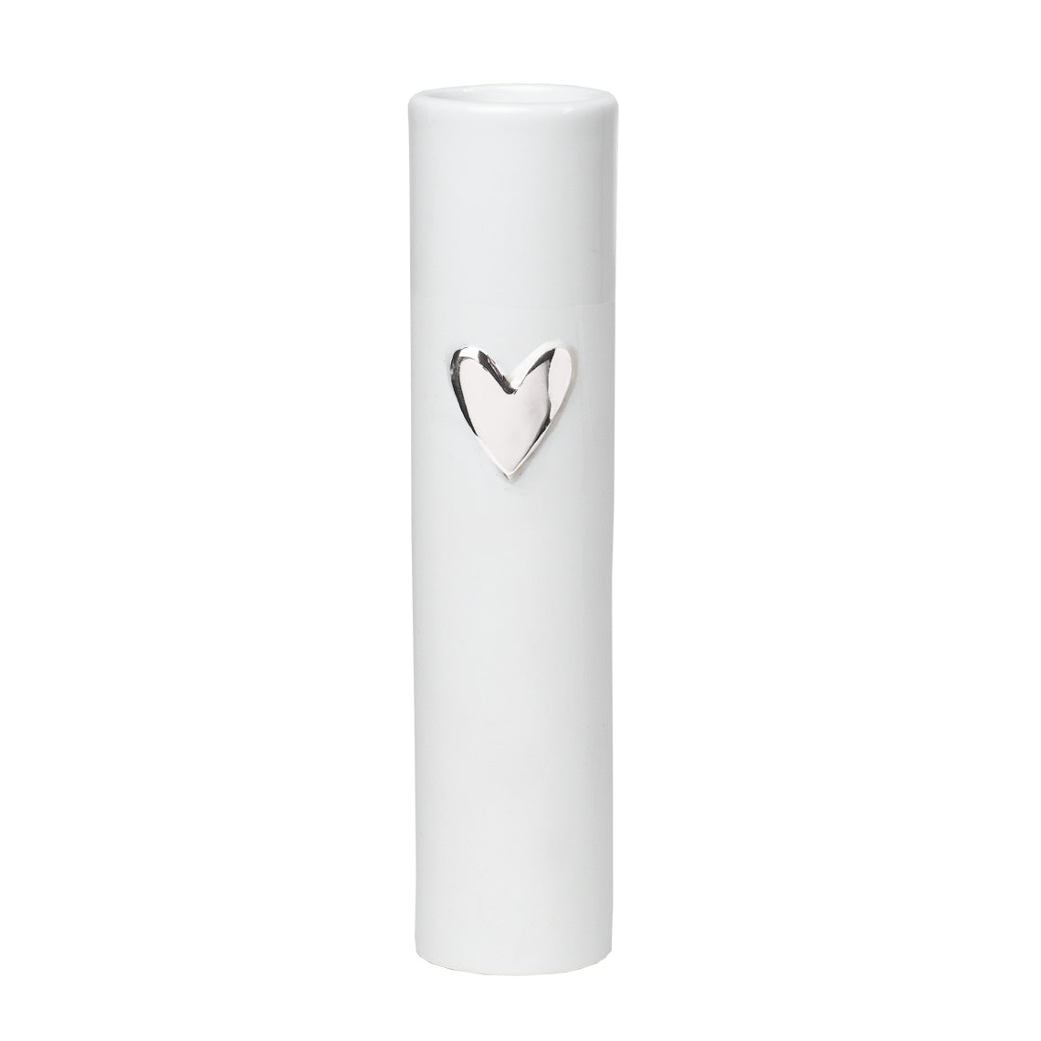 Vaso in porcellana "Cuore" Raeder  argentato