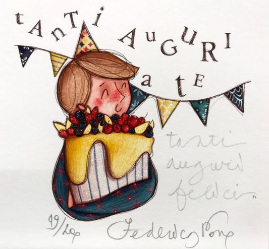 Grafica di Federica Porro: "Tanti auguri a te, tanti auguri felici