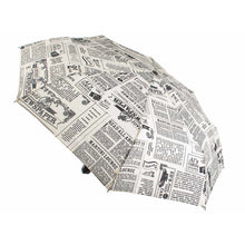 Carica l&#39;immagine nel visualizzatore di Gallery, Ombrello tascabile &quot;Ultra Mini Newspaper&quot; Happy Rain
