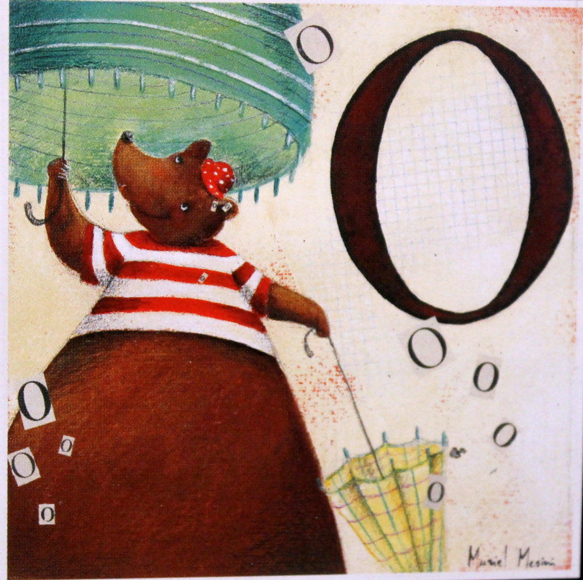 Grafica di Muriel Mesini: "Abecedario O"