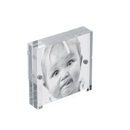 Portafoto acrilico trasparente double face "Initial"