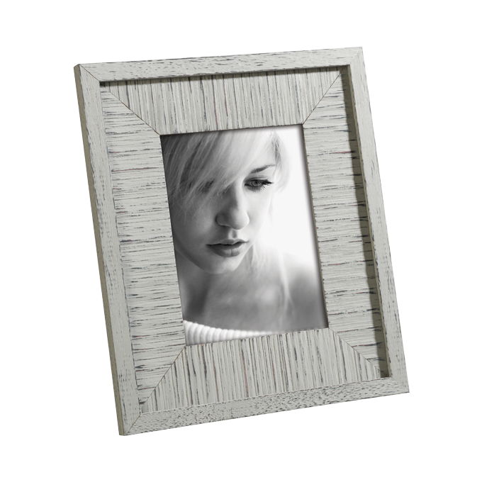 Portafoto in legno grigio "Raw"