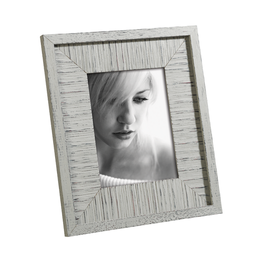 Portafoto in legno grigio "Raw"