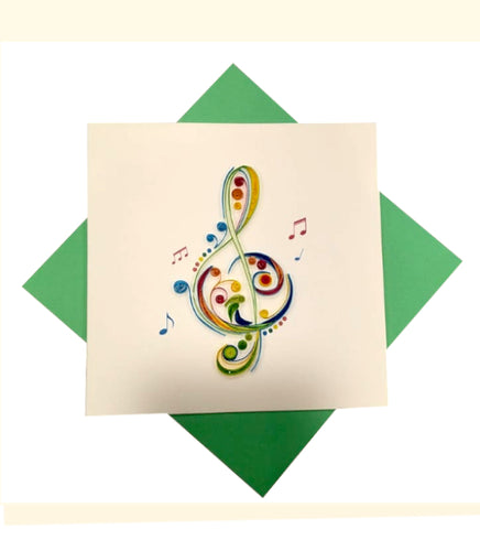 Cartoncino d'auguri con decoro filigrana Origamo