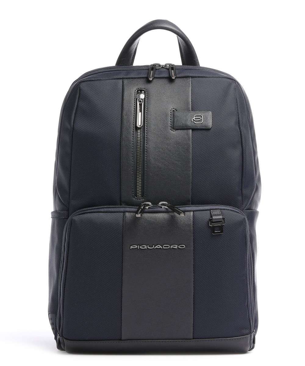 Zaino portacomputer 14" in tessuto pelle Brief 2 Piquadro BLU