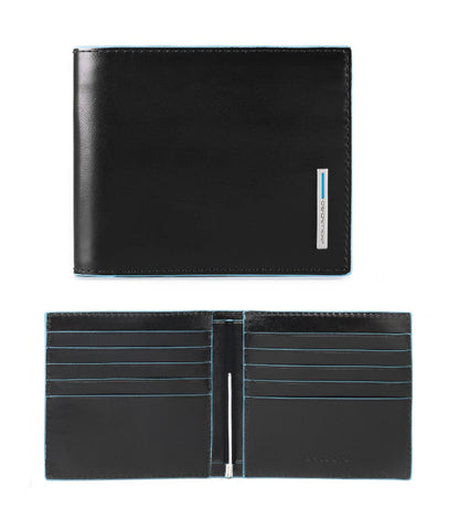 Portafogli in pelle con fermasoldi Bluesquare Piquadro nero
