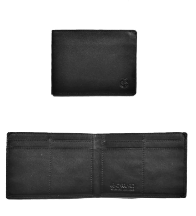 Portafogli in pelle senza portaspicci Carraro  nero
