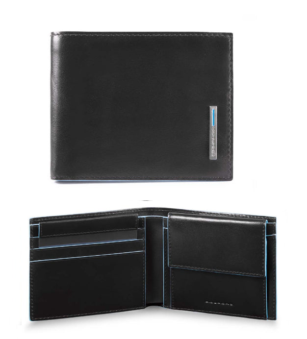 Portafoglio in pelle con portabadge estraibile e RFID Bluesquare Piquadro (disponibile in diverse varianti)