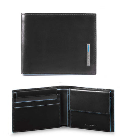 Portafoglio in pelle con portabadge estraibile e RFID Bluesquare Piquadro (disponibile in diverse varianti)