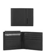 Carica l'immagine nel visualizzatore di Gallery, Portafoglio piccolo uomo con portabadge estraibile e RFID Woody Piquadro nero
