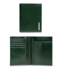 Carica l&#39;immagine nel visualizzatore di Gallery, Portafoglio verticale in pelle Bluesquare Piquadro  verde

