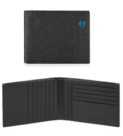 Portafogli da uomo in tessuto e pelle con 12 slot portacarte Pulse Piquadro (disponibile in due colori)