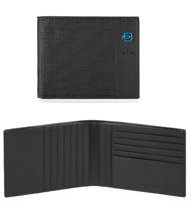 Portafogli da uomo in tessuto e pelle con 12 slot portacarte Pulse Piquadro (disponibile in due colori)