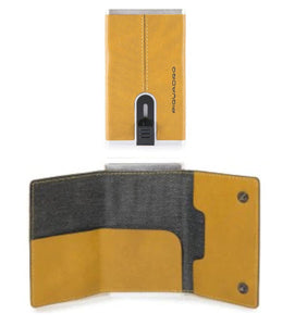 Porta carte di credito in pelle con tasca portasoldi e protezione antifrode Piquadro (disponibile in diversi colori)
