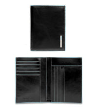 Carica l&#39;immagine nel visualizzatore di Gallery, Portafoglio verticale in pelle Bluesquare Piquadro  nero

