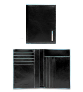 Portafoglio verticale in pelle Bluesquare Piquadro  nero