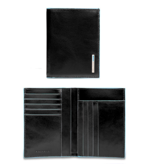 Portafoglio verticale in pelle Bluesquare Piquadro  nero