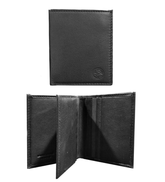 Portafogli piccolo verticale in pelle senza portaspicci "Carraro" nero