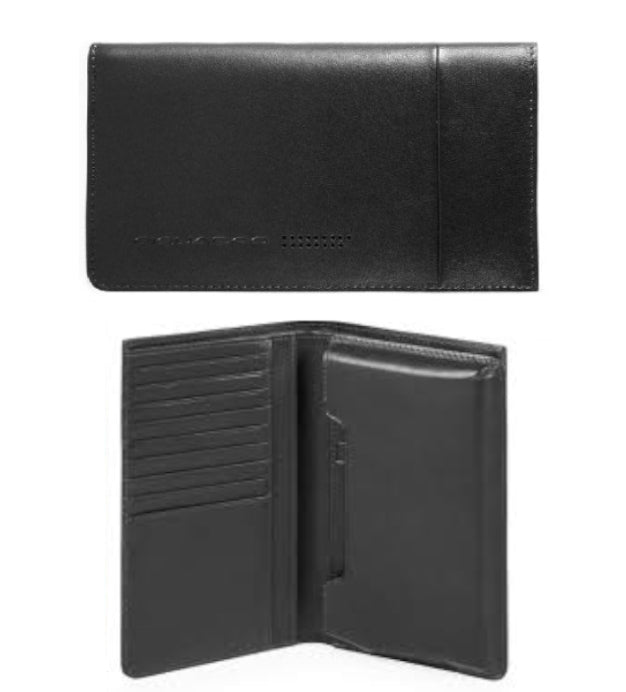 Custodia per iPhone XS Max e portafoglio RFID in pelle Urban Piquadro nero