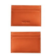 Carica l&#39;immagine nel visualizzatore di Gallery, Bustina porta carte di credito in pelle Aut Aut arancio
