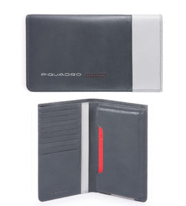 Custodia per iPhone XS Max e portafoglio RFID in pelle Urban Piquadro grigio