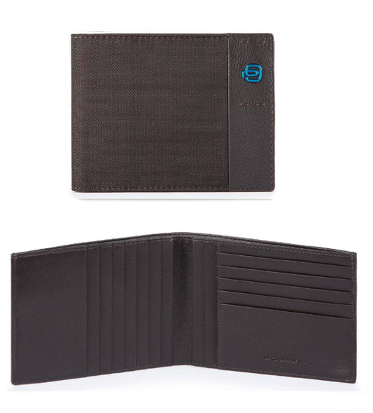 Portafogli da uomo in tessuto e pelle con 12 slot portacarte Pulse Piquadro (disponibile in due colori)