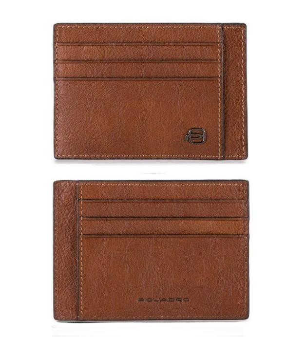 Bustina porta carte di credito in pelle Blacksquare Piquadro  cuoio