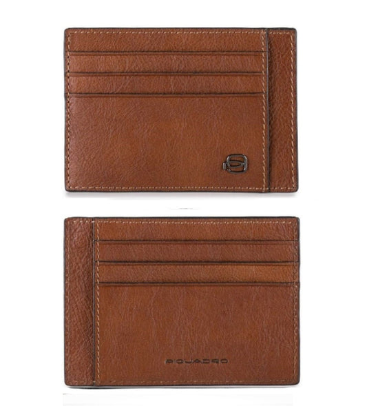 Bustina porta carte di credito in pelle Blacksquare Piquadro  cuoio