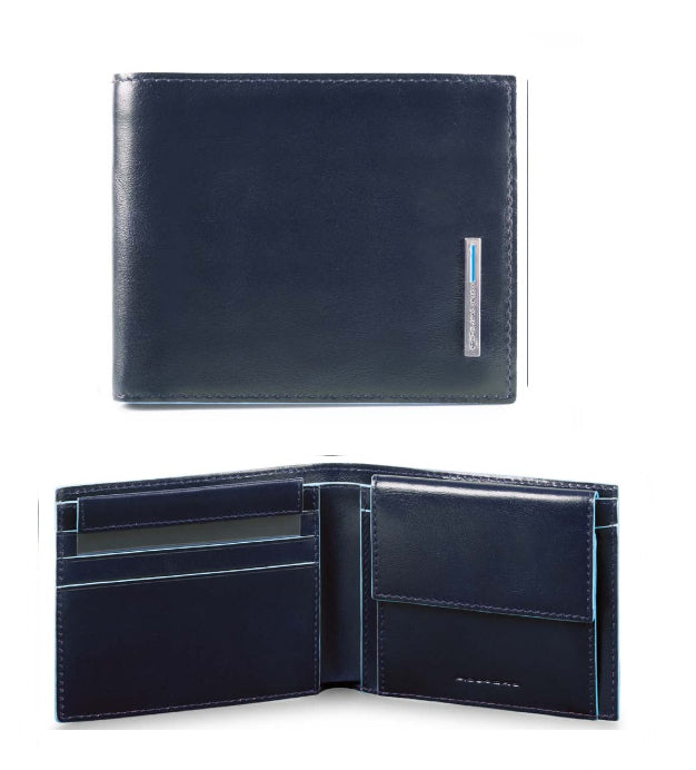 Portafoglio in pelle con portabadge estraibile e RFID Bluesquare Piquadro (disponibile in diverse varianti)