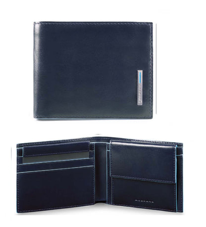 Portafoglio in pelle con portabadge estraibile e RFID Bluesquare Piquadro (disponibile in diverse varianti)