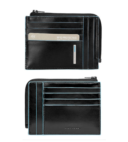 Bustina portamonete, documenti e carte di credito Blue Square Piquadro nero