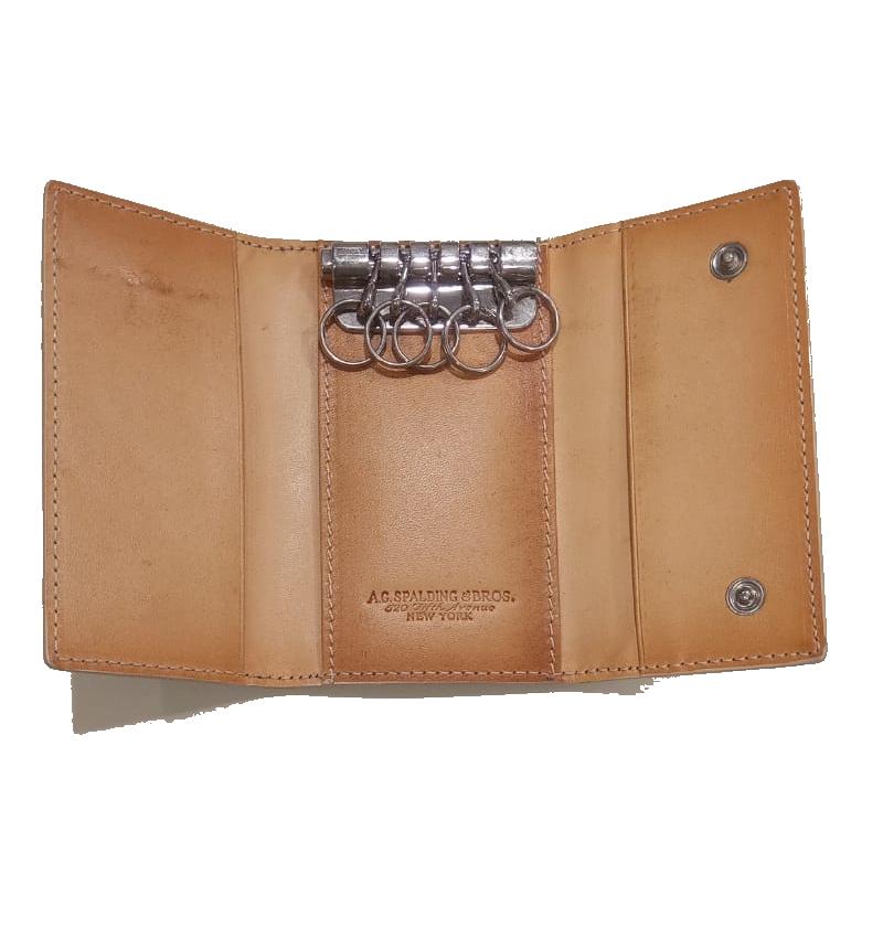 Portachiavi in pelle A.G. Spalding & Bros aperto