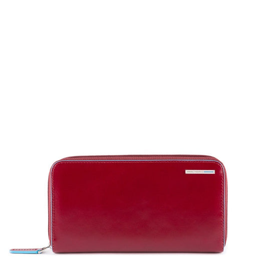 Portafogli donna a soffietto con zip pelle Bluesquare Piquadro rosso