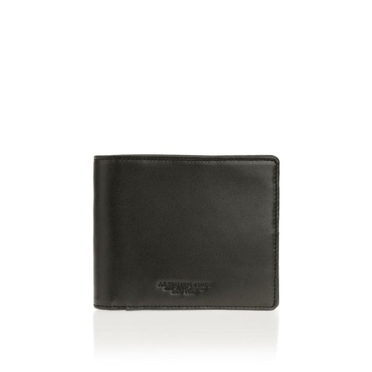 Portafogli da uomo in pelle liscia nero A. G. Spalding & Bros