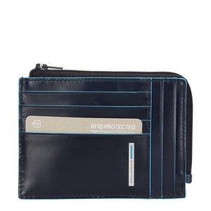 Bustina portamonete, documenti e carte di credito Blue Square Piquadro blu