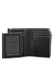 Carica l&#39;immagine nel visualizzatore di Gallery, Portafoglio verticale con portabadge estraibile Blusquare Piquadro nero
