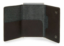 Carica l&#39;immagine nel visualizzatore di Gallery, Porta carte di credito in pelle con tasca portasoldi e protezione antifrode Piquadro nero
